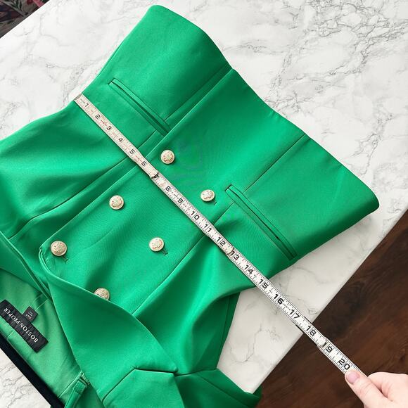 Boston Proper Off The Shoulder Scuba Double Breasted Blazer Top Women’s Size 6 - Picture 15 of 16